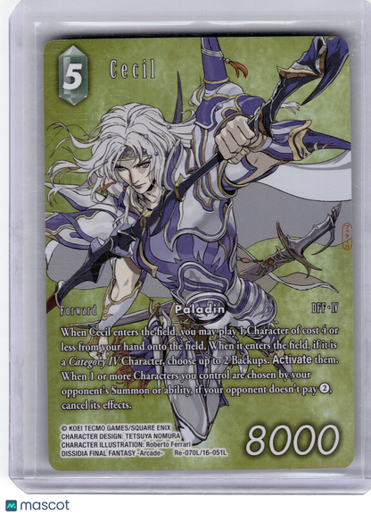 2025 Final Fantasy Trading Card Game—Cecil #Re-070L/16-051L Legacy Collection—