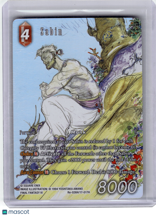 2025 Final Fantasy TCG Sabin Legacy Collection Full Art #Re-026H/17-017H