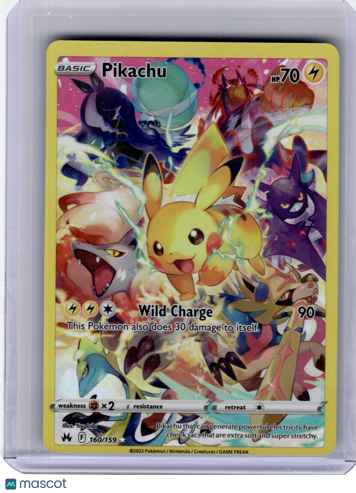 2023 Pokemon Pikachu Crown Zenith Secret Rare Holo #160 Near Mint
