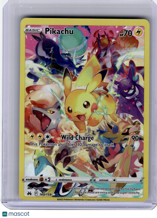 2023 Pokemon Pikachu Crown Zenith Secret Rare Holo #160 Near Mint