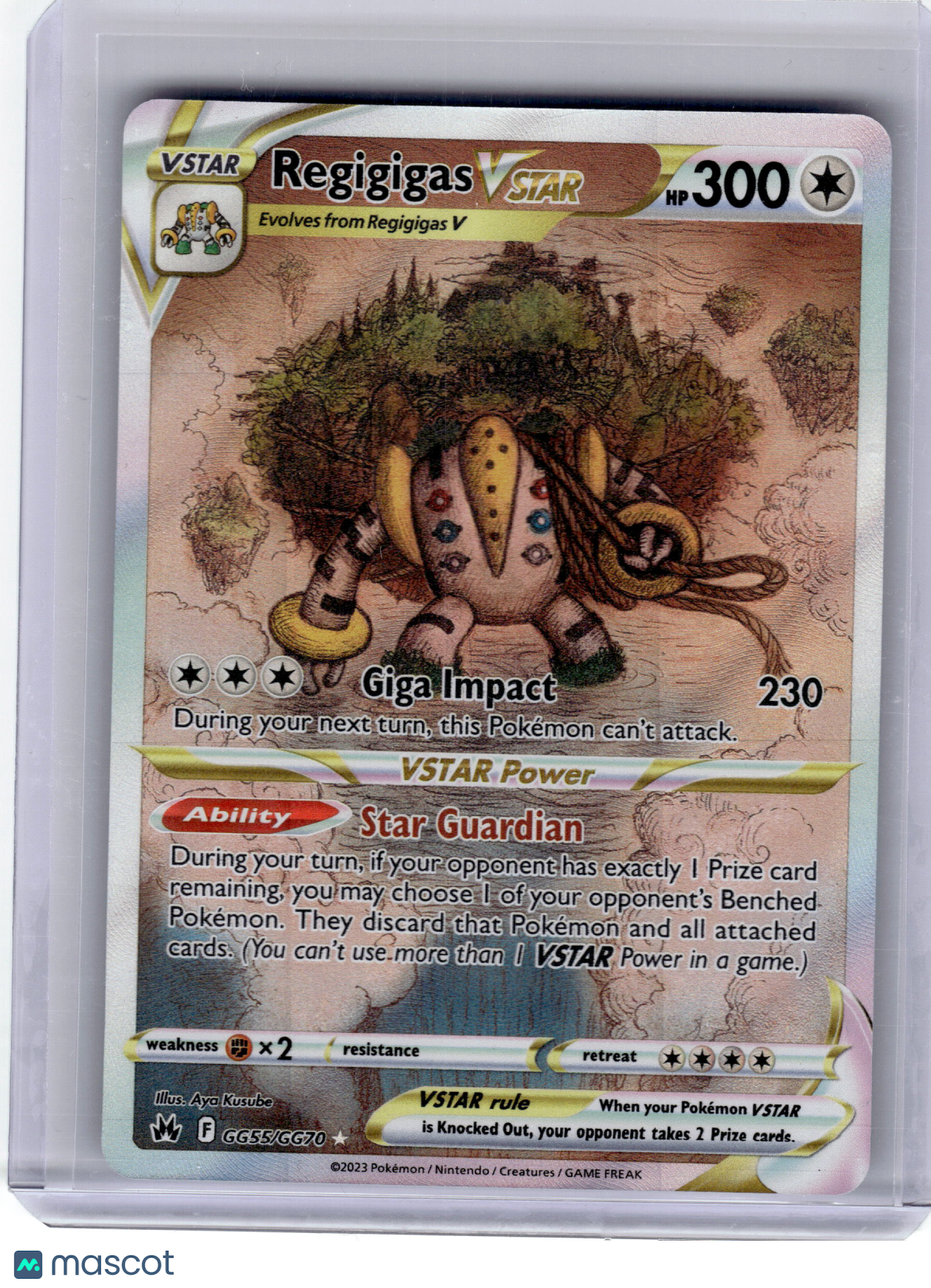 2023 Pokemon Regigigas VSTAR Crown Zenith: Galarian Gallery #GG55 Lightly Played