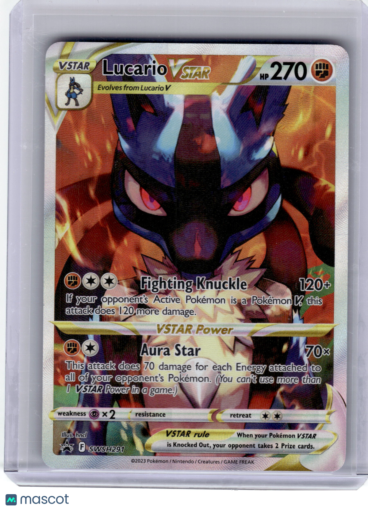 2023 Pokemon Lucario VSTAR Sword & Shield Black Star Promo #SWSH291 LP