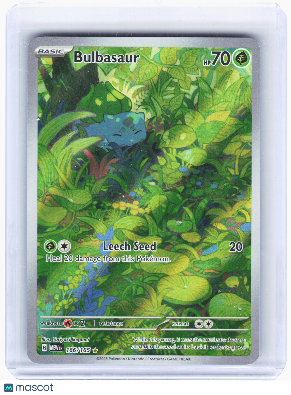 2023 Bulbasaur Pokemon 151 Illustration Rare Holo #166 Near Mint