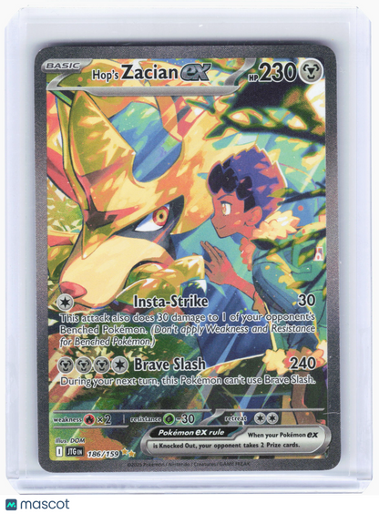 2025 Pokemon Hop's Zacian EX Journey Together Special Illustration Rare #186 NM