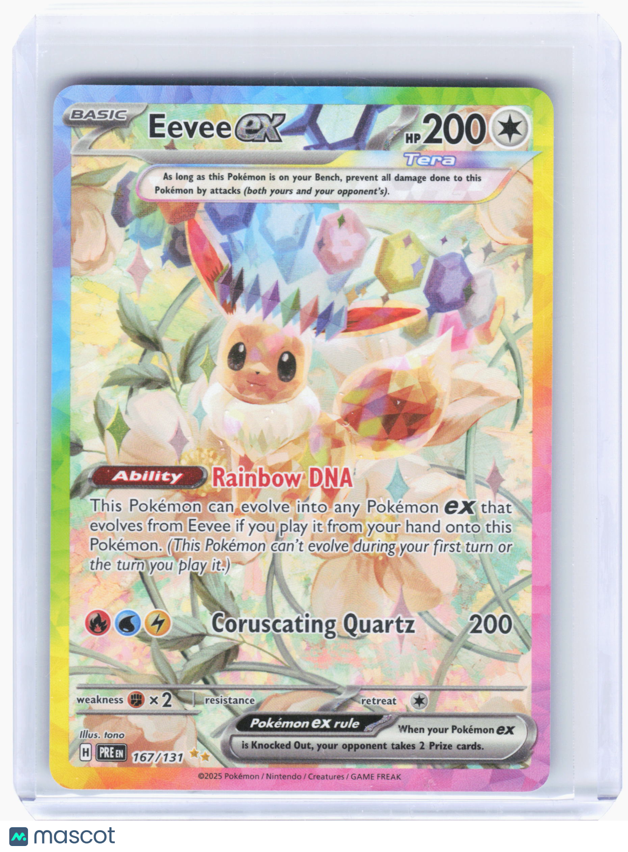 2025 Pokemon Eevee EX Prismatic Evolutions Special Illustration Rare #167 NM