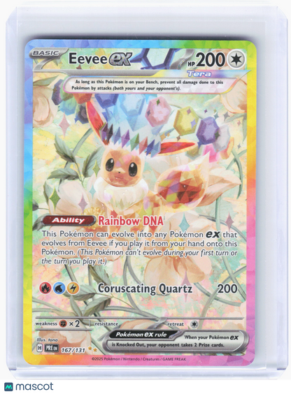 2025 Pokemon Eevee EX Prismatic Evolutions Special Illustration Rare #167 NM