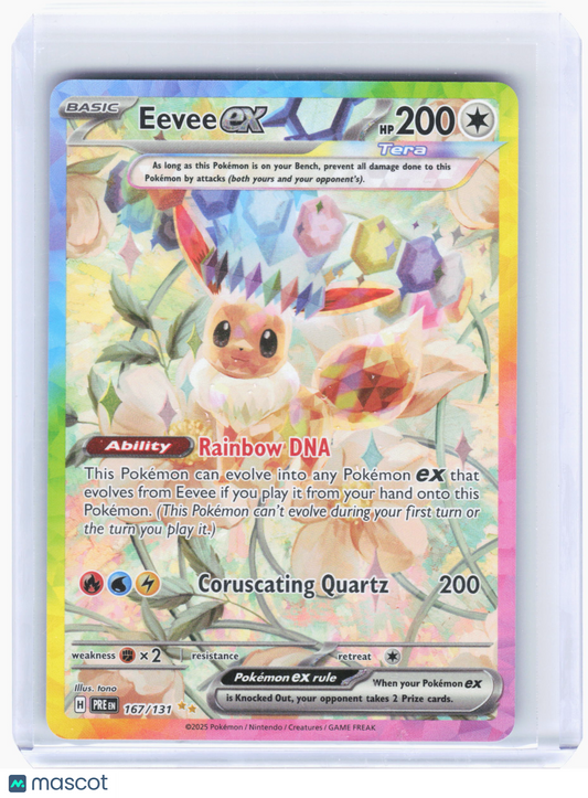 2025 Pokemon Eevee EX Prismatic Evolutions Special Illustration Rare #167 NM