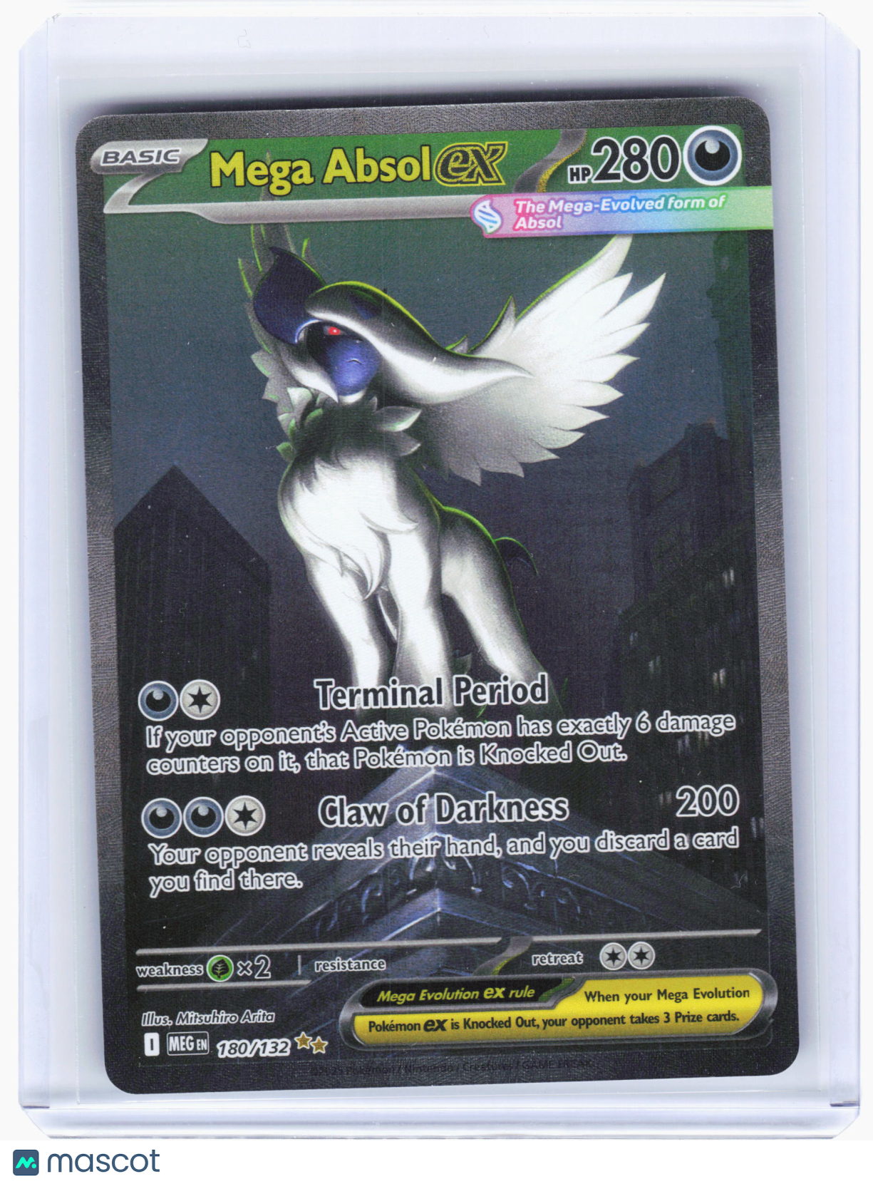 2025 Pokemon Mega Absol EX Mega Evolution Special Illustration Rare #180 NM