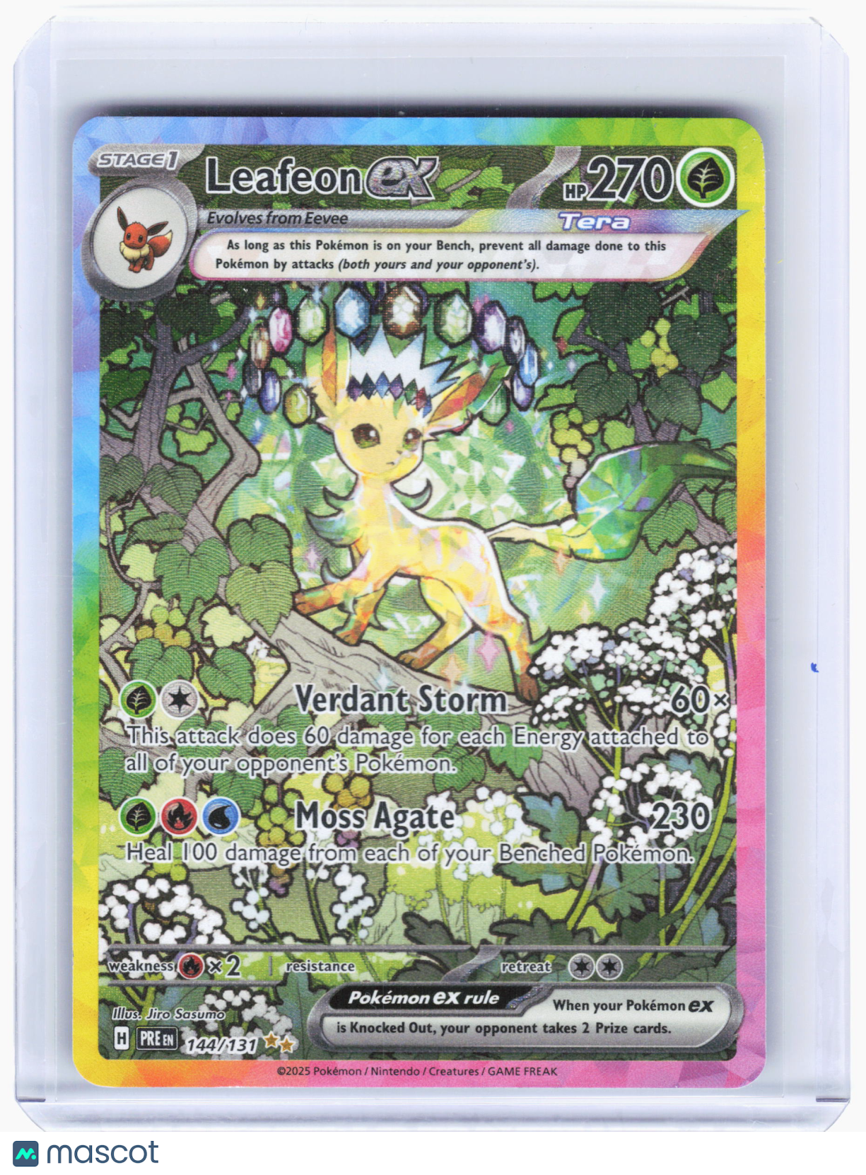 2025 Pokemon Leafeon EX Prismatic Evolutions Special Illustration Rare #144 NM