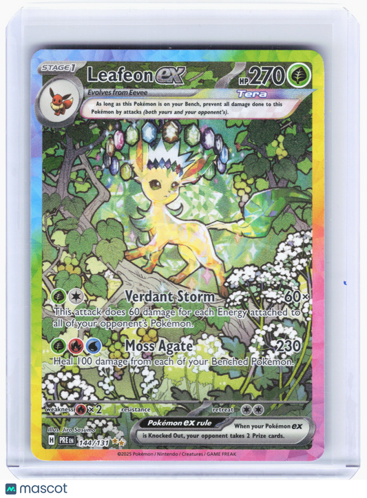 2025 Pokemon Leafeon EX Prismatic Evolutions Special Illustration Rare #144 NM