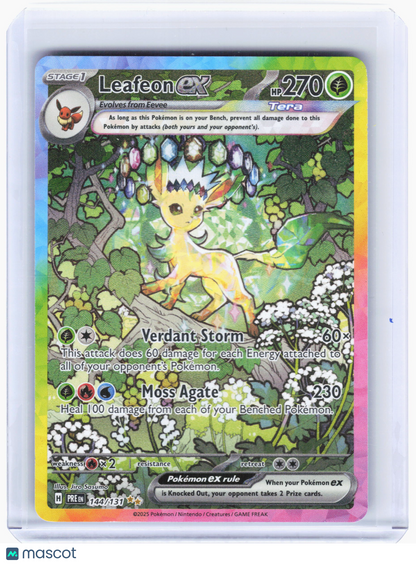 2025 Pokemon—Leafeon EX #144/131 Prismatic Evolutions— Near Mint