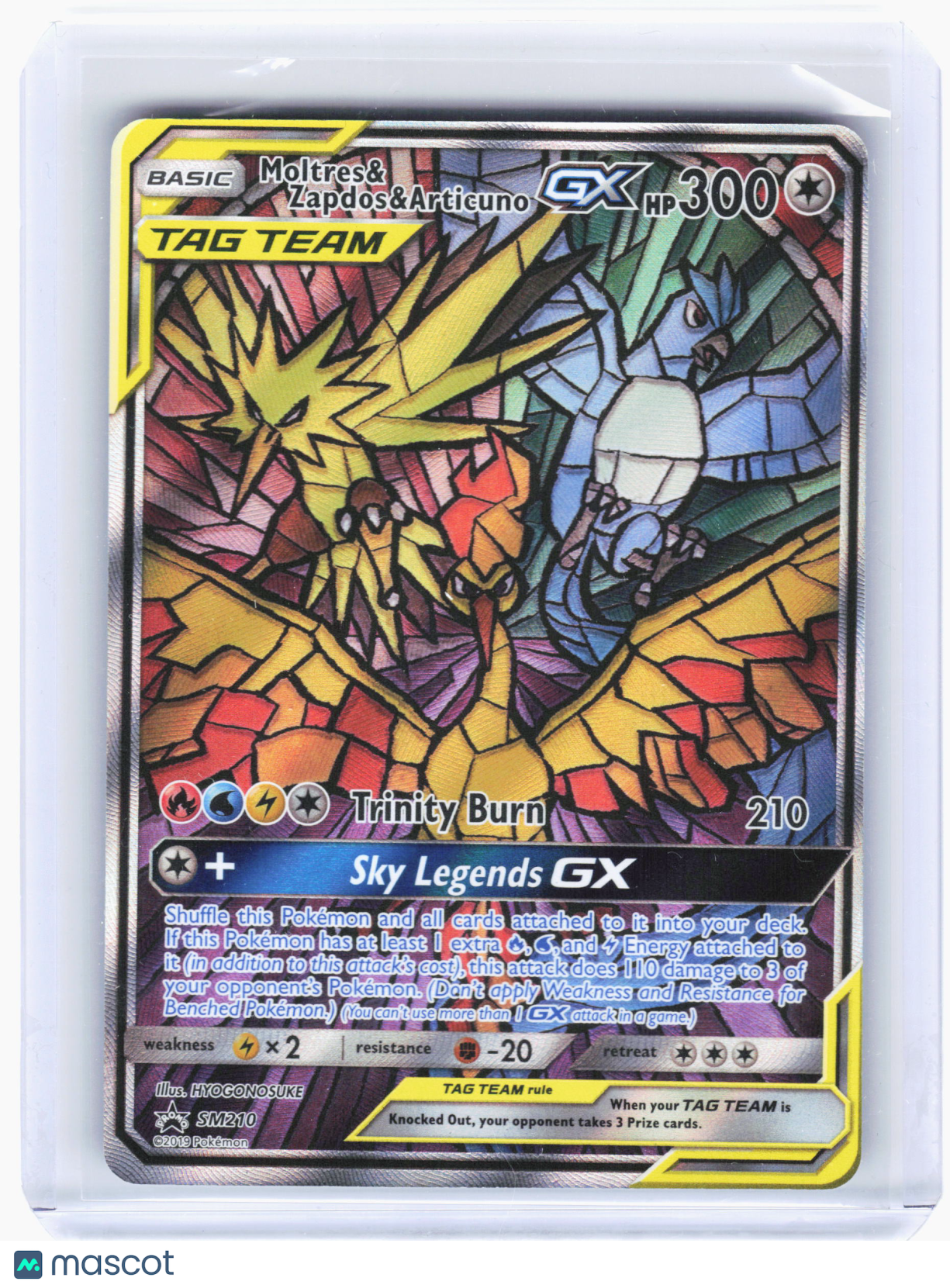 2019 Pokemon Moltres & Zapdos & Articuno GX Sun & Moon Black Star Promo #210 NM