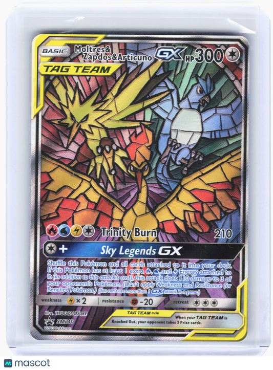 2019 Pokemon Moltres & Zapdos & Articuno GX Sun & Moon Black Star Promo #210 NM