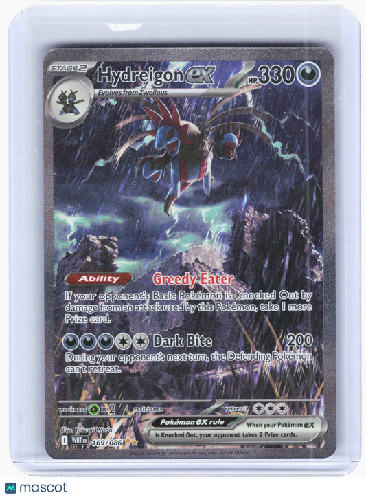 2025 Pokemon—Hydreigon ex #169/086 White Flare—Special Illustration Rare Holo