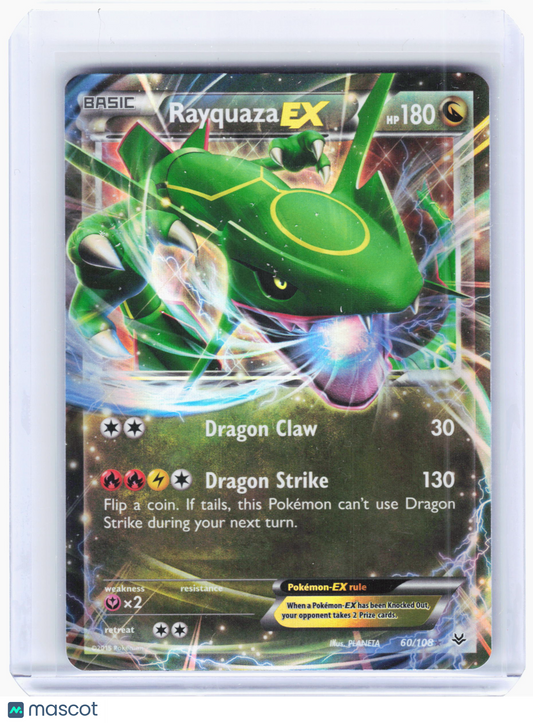 2015 Pokemon—Rayquaza EX #60 Roaring Skies—Rare Holo Near Mint
