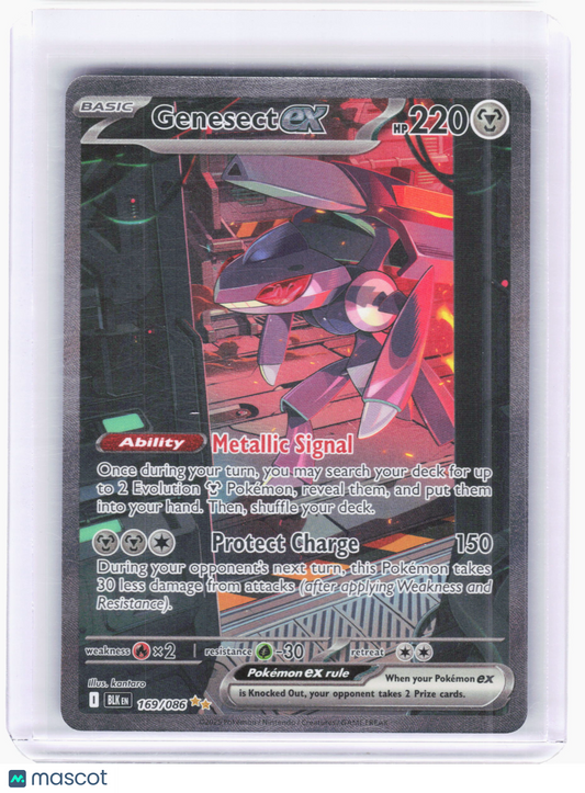 2023 Pokemon—Genesect ex #169/086 Black Bolt—Special Illustration Rare Holo