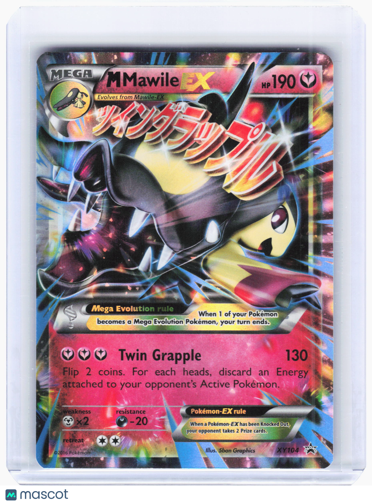 2016 Pokemon—M Mawile EX #XY104 XY Promos—Black Star Promo Foil [Damaged]
