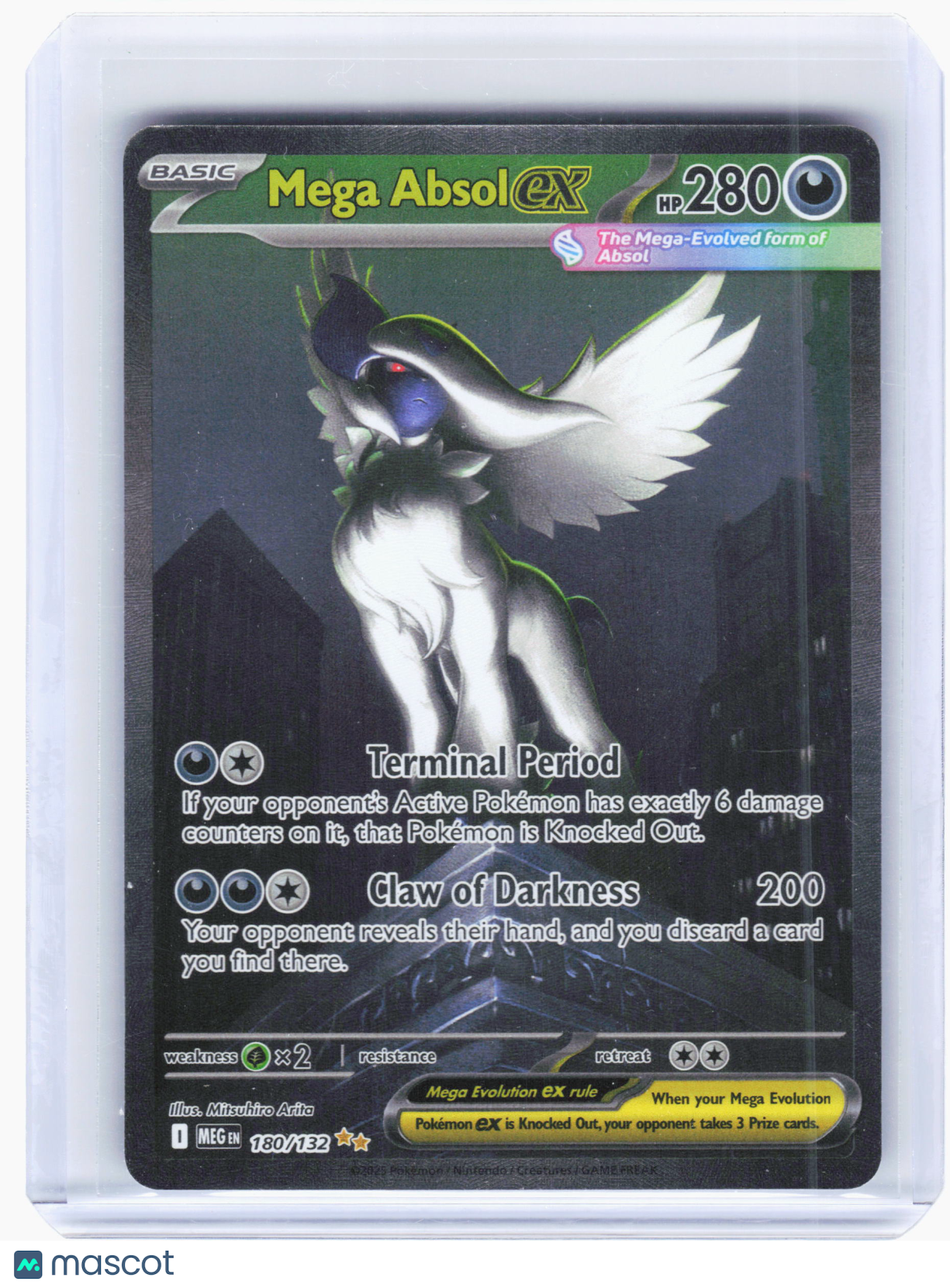 2025 Pokemon—Mega Absol ex #180 Mega Evolution—Special Illustration Rare Holo