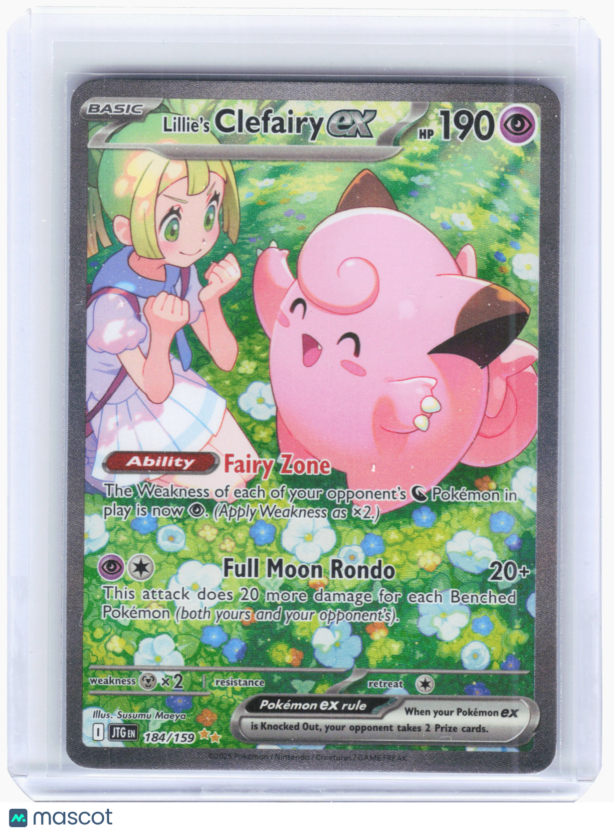 2025 Pokemon—Lillie's Clefairy ex #184/159 Journey Together—SIR Holo