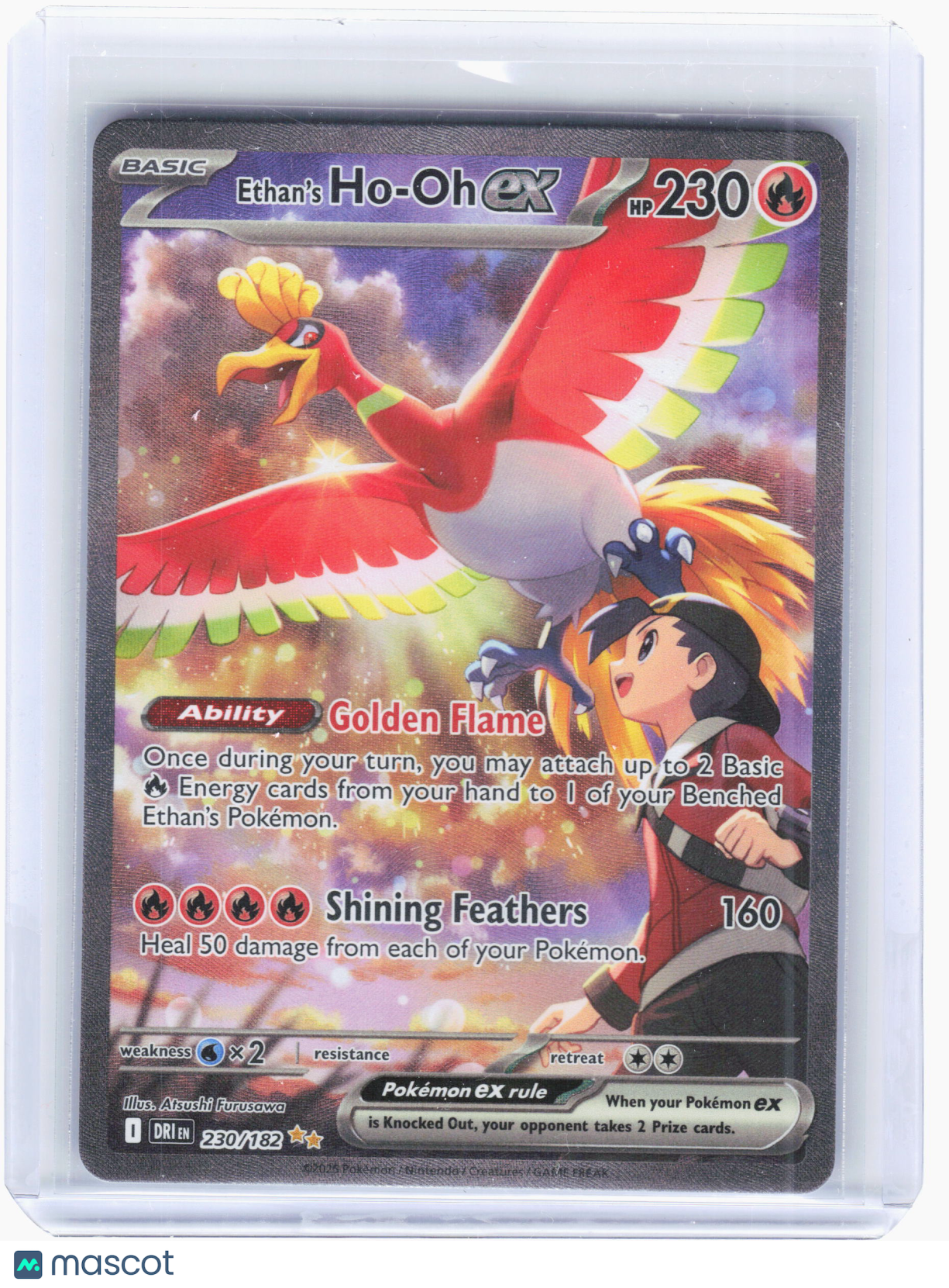 2025 Pokemon—Ethan's Ho-Oh ex #230 Destined Rivals—Special Illustration Rare