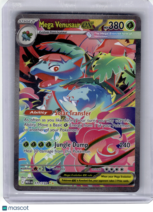 2025 Pokemon—Mega Venusaur EX #177 Mega Evolution—Special Illustration Rare Holo
