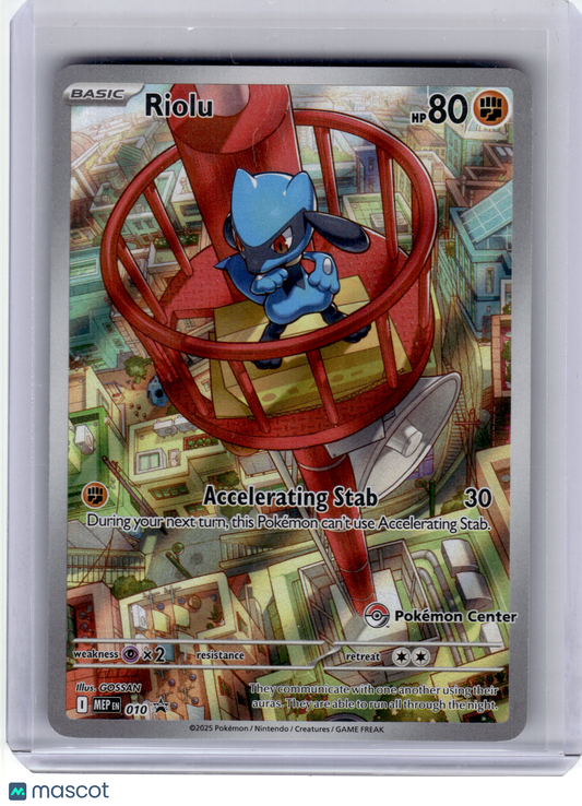 2025 Pokemon—Riolu #10 Scarlet & Violet—Black Star Promo Holo (Pokemon Center)