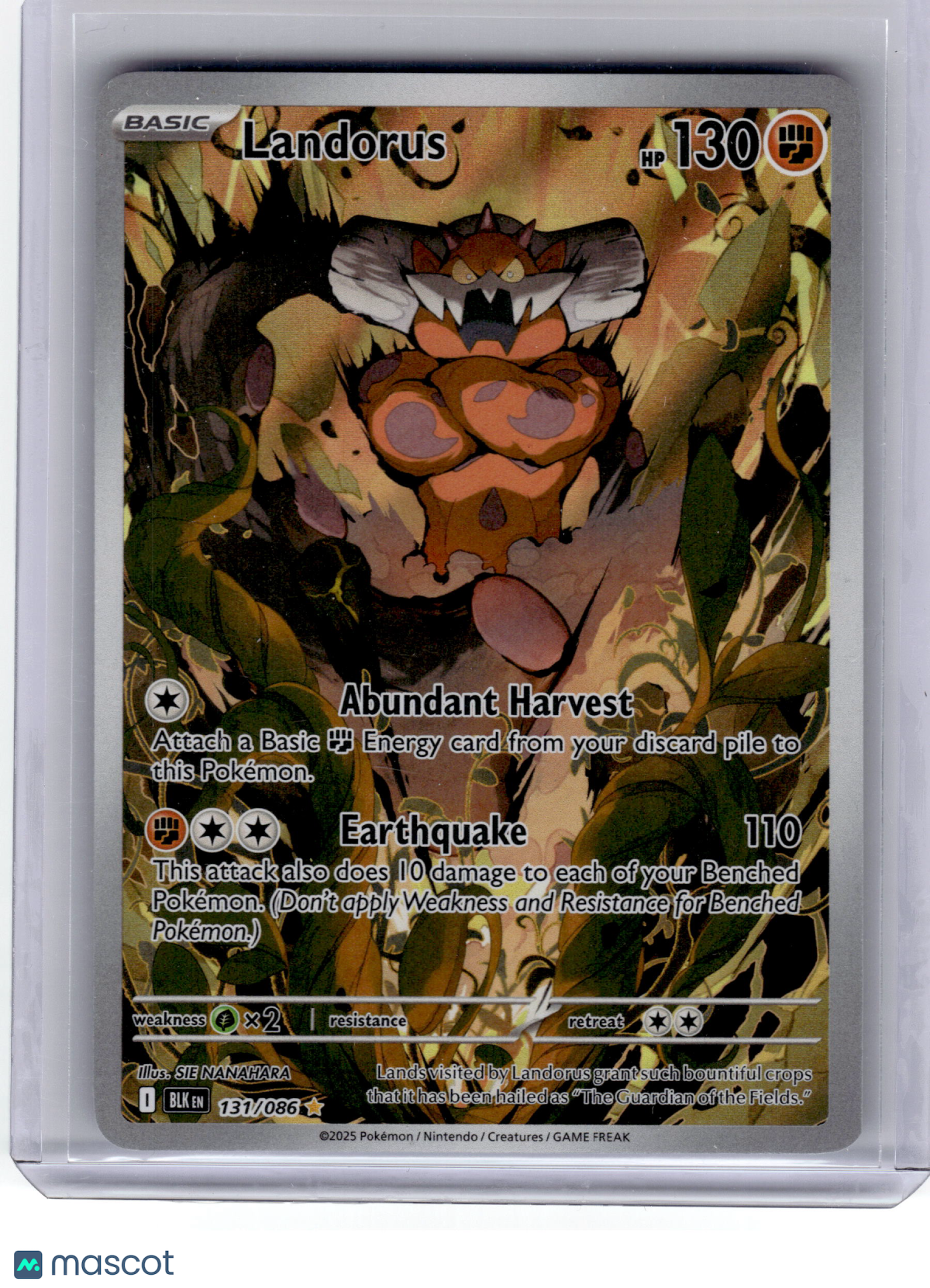 2025 Pokemon—Landorus #131 Black Bolt—Illustration Rare Holo