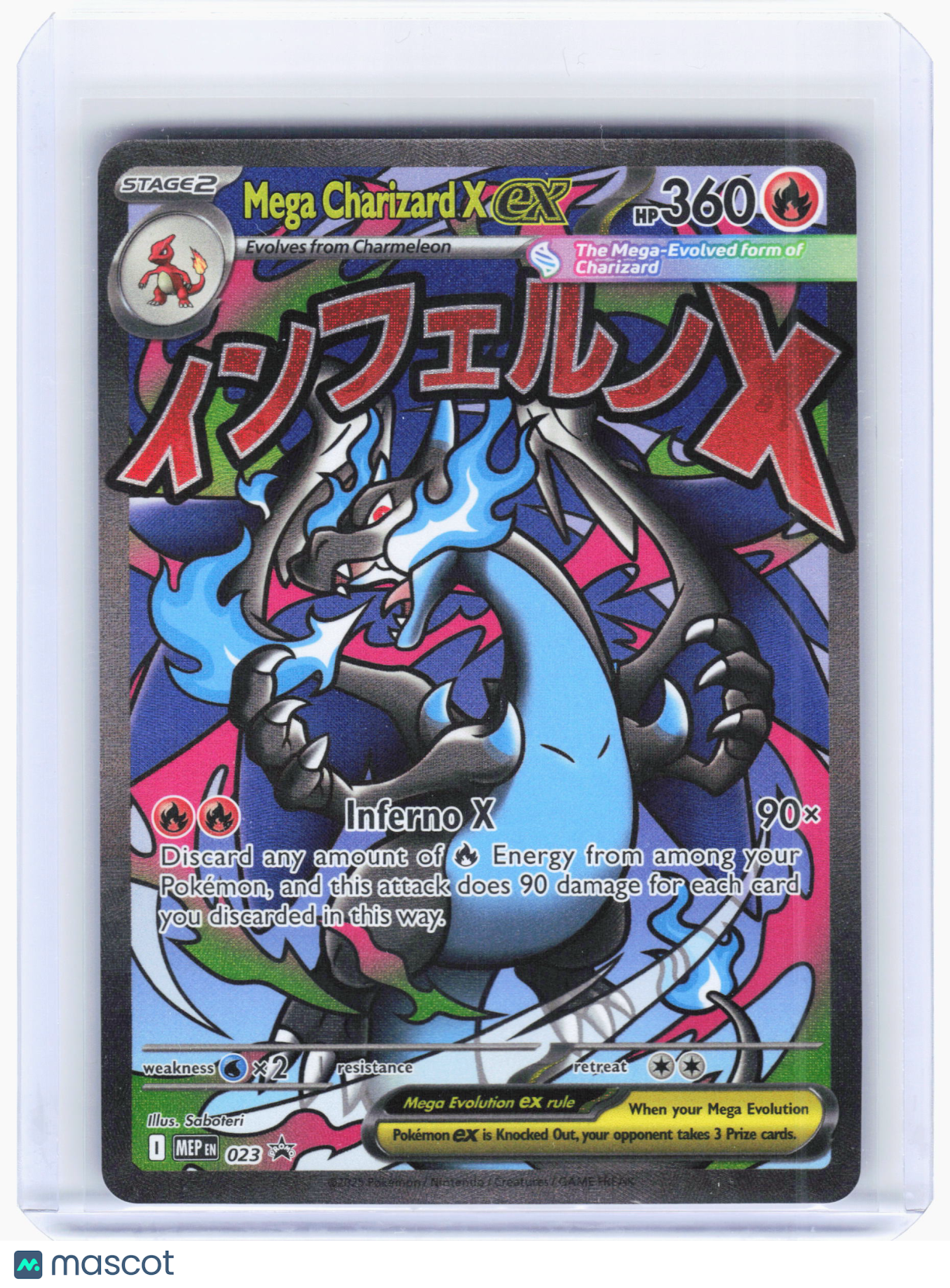 2025 Pokemon—Mega Charizard X ex #23 Mega Evolution Promos—Black Star Promo Holo