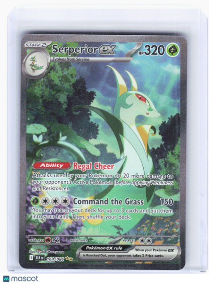 2025 Pokemon—Serperior ex #164/086 Black Bolt—Special Illustration Rare Holo