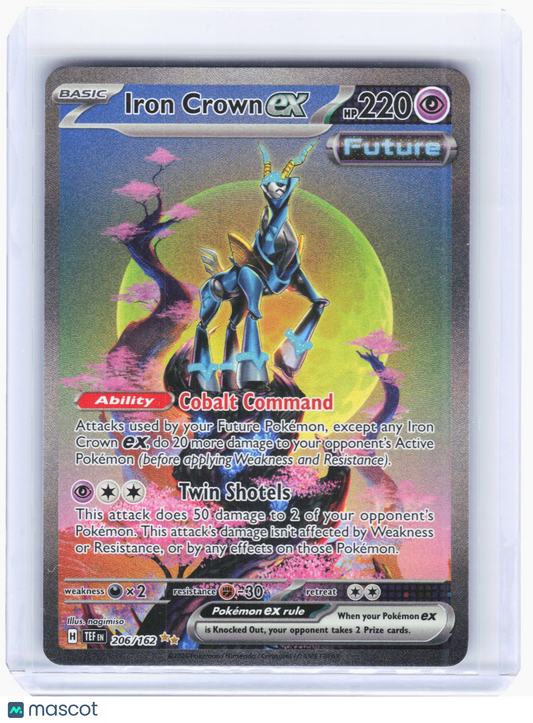 2024 Pokemon—Iron Crown ex #206 Temporal Forces—Special Illustration Rare Holo