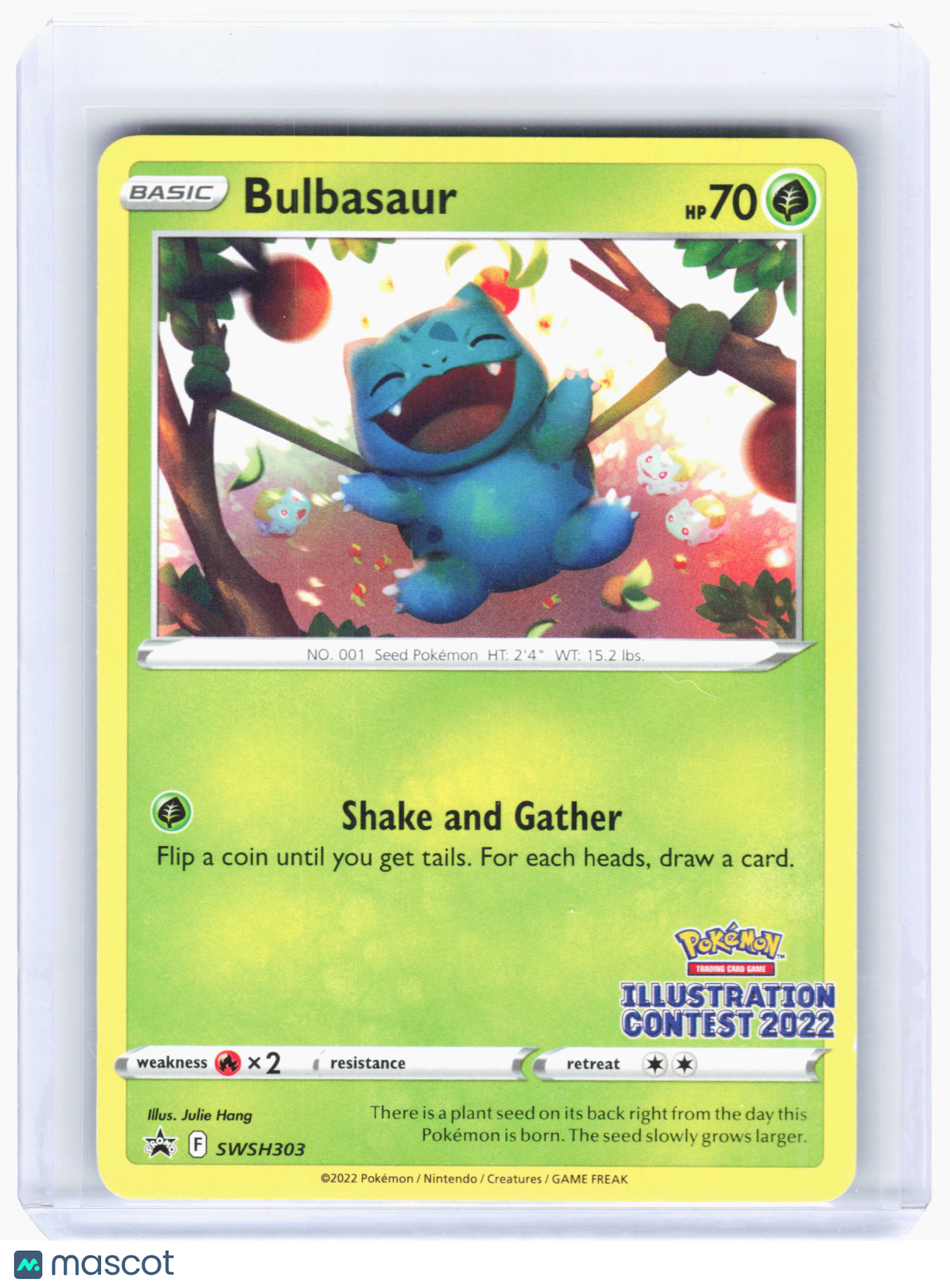 Pokemon—Bulbasaur #SWSH303 Sword & Shield Promos—(Illustration Contest 2022)
