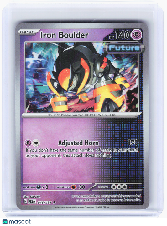 2025 Pokemon—Iron Boulder #046 Prismatic Evolutions—Holo (Master Ball Pattern)