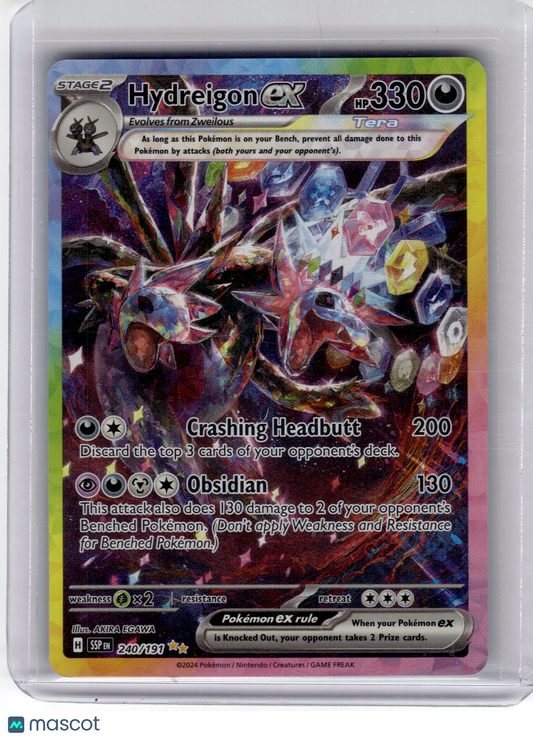 2024 Pokemon—Hydreigon EX #240 Surging Sparks—Special Illustration Rare Holo NM
