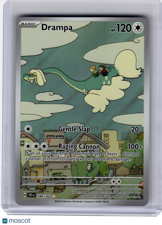 2024 Pokemon—Drampa #184 Temporal Forces—Illustration Rare Holo Near Mint