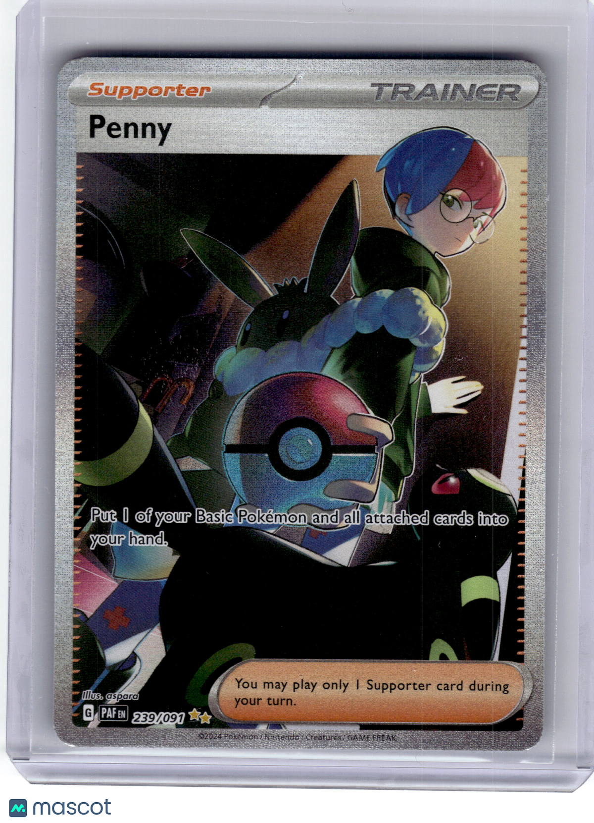 2024 Pokemon—Penny #239 Paldean Fates—Special Illustration Rare Holo ...