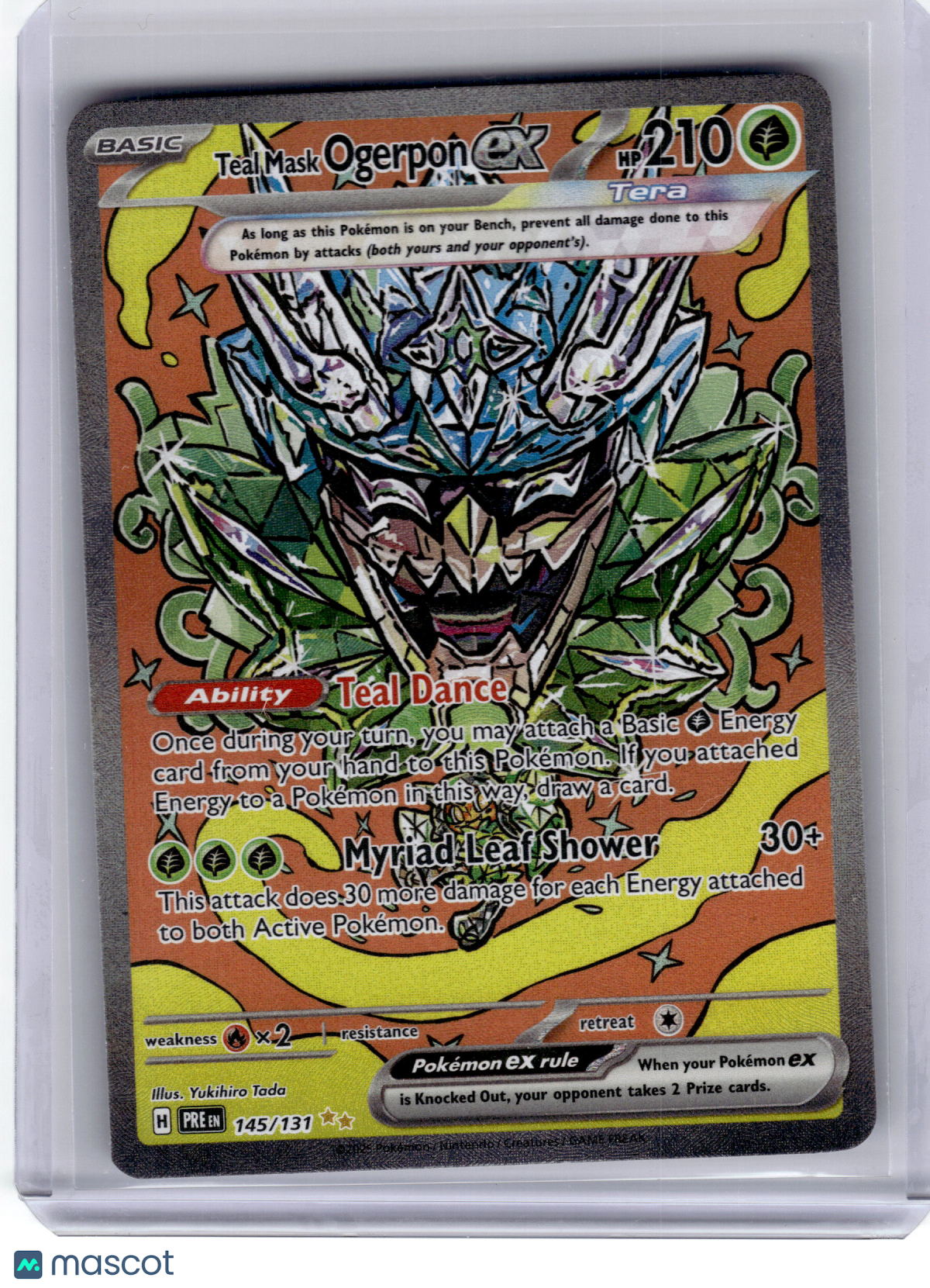 2025 Pokemon—Teal Mask Ogerpon EX #145 Prismatic Evolutions—SIR Holo Near Mint