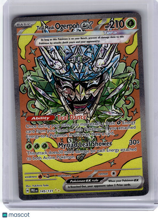 2025 Pokemon—Teal Mask Ogerpon EX #145 Prismatic Evolutions—SIR Holo Near Mint
