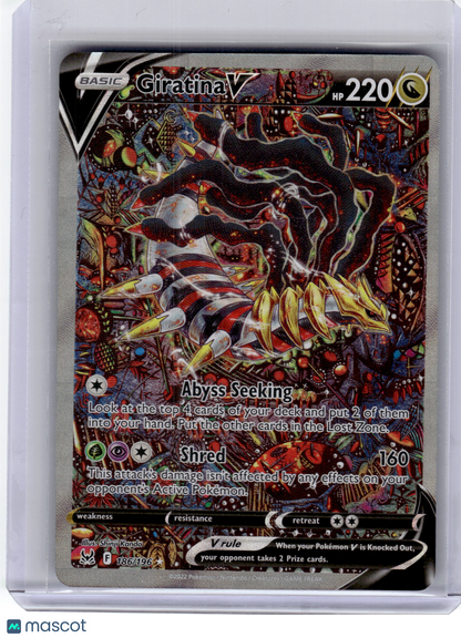 2022 Pokemon—Giratina V #186/196 Lost Origin— Near Mint FA