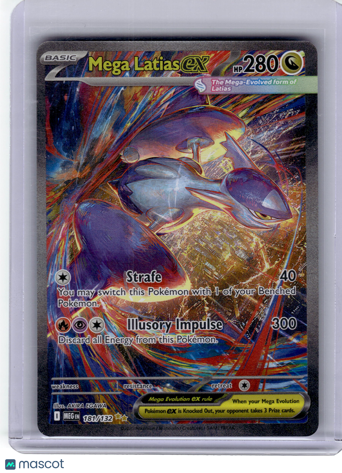 2025 Pokemon—Mega Latias EX #181 Mega Evolution—SIR Holo Near Mint