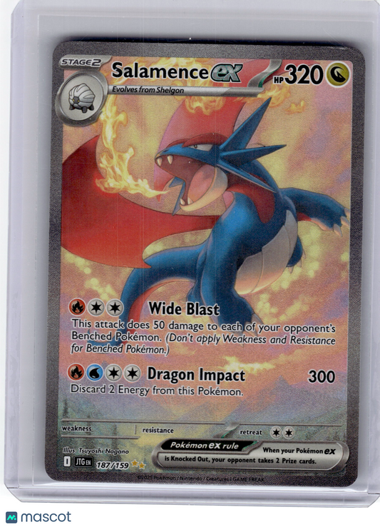 2025 Pokemon—Salamence EX #187 Journey Together—Special Illustration Rare Damage