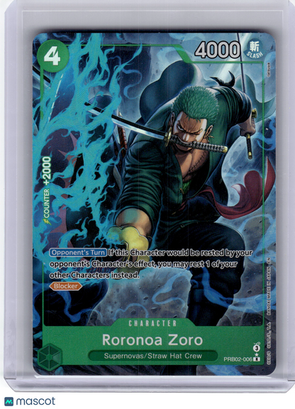 2023 One Piece Card Game—Roronoa Zoro #PRB02-006 Premium Booster Vol. 2 (PRB-02)—