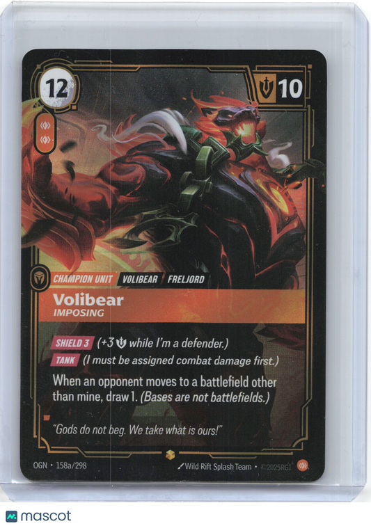 2025 Riftbound—Volibear #158a Origins—Showcase