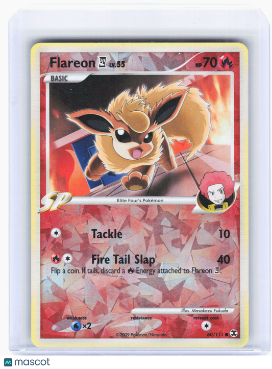 2009 Pokemon—Flareon #60 Rising Rivals—Cracked Ice Holo (Promo) [Heavily Played]
