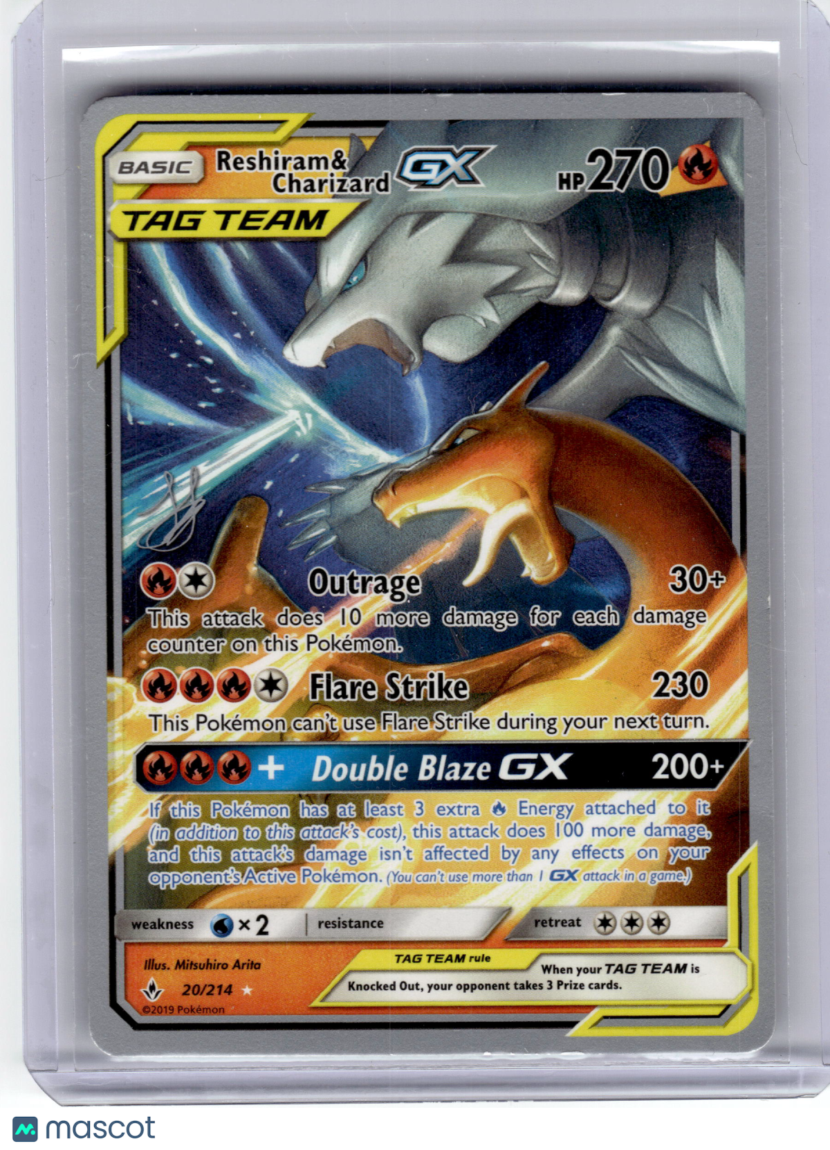 2019 Pokemon—Reshiram & Charizard GX #20 World Championship Decks—Ultra Rare MP