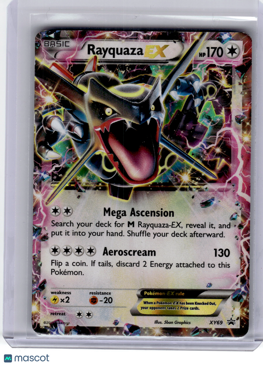 2015 Pokemon—Rayquaza EX #XY69 XY—Black Star Promo Holo Damage