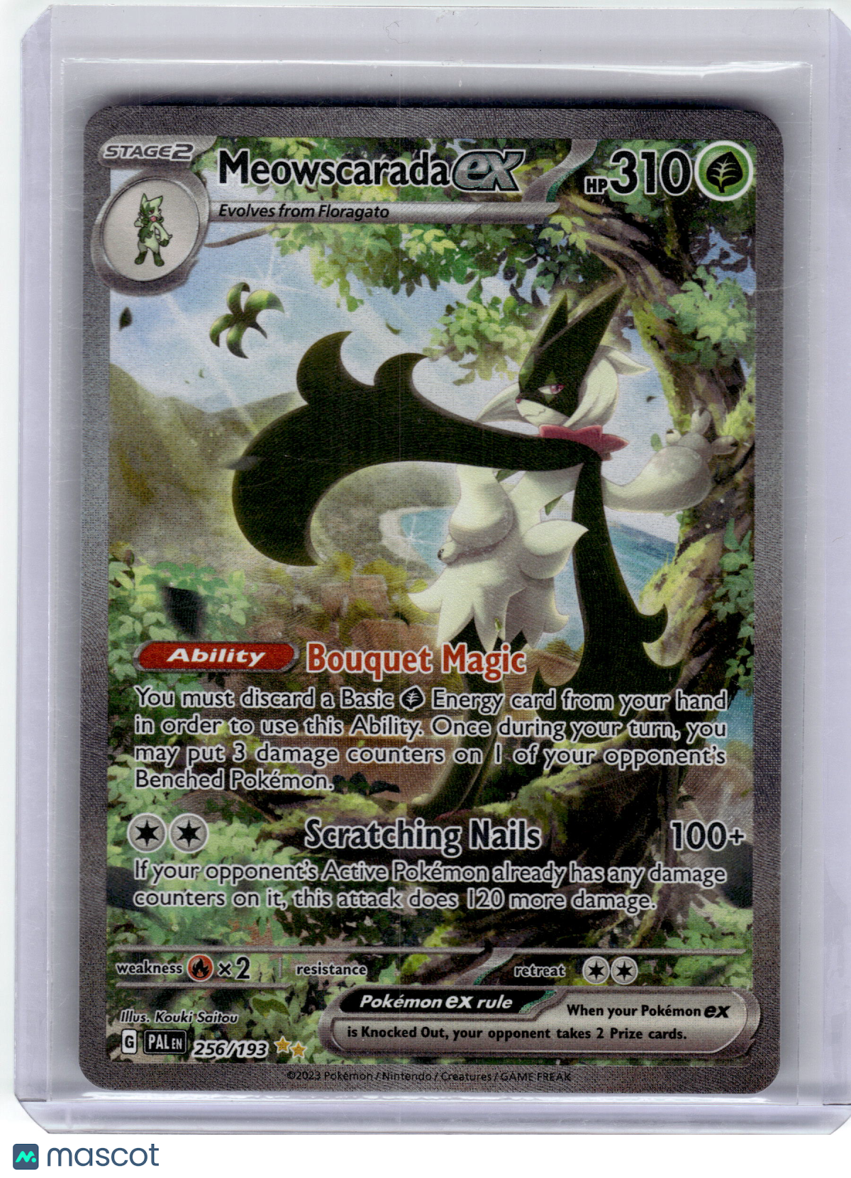 2023 Pokemon—Meowscarada EX #256 Paldea Evolved—Special Illustration Rare NM