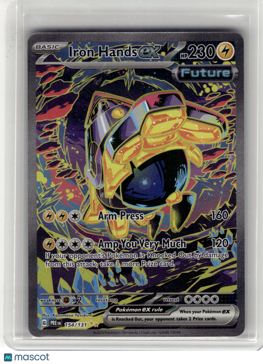 2025 Pokemon—Iron Hands EX #154 Prismatic Evolutions—SIR Holo Near Mint
