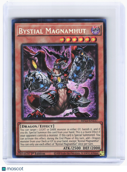 2023 Yu-Gi-Oh! TCG—Bystial Magnamhut #MP23-EN157 Dueling Heroes—Prismatic SR