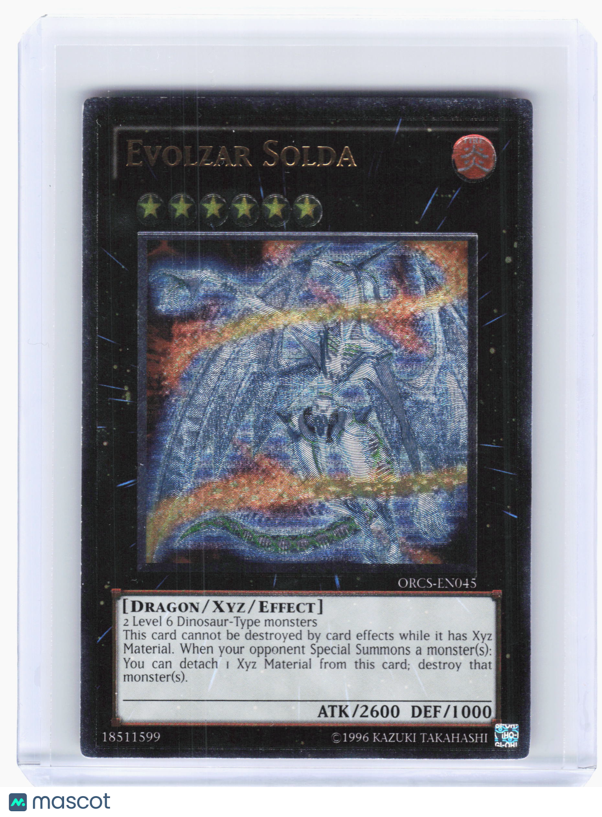 2012 Yu-Gi-Oh! TCG—Evolzar Solda #ORCS-EN045 Order of Chaos—UR Foil