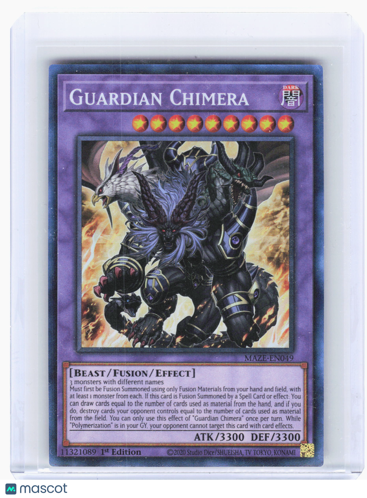 2023 YuGiOh!—Guardian Chimera #MAZE-EN049—Collector's Rare Holo 1st Edition